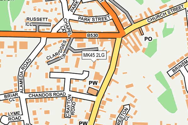 MK45 2LG map - OS OpenMap – Local (Ordnance Survey) MK45 2LG map - OS OpenMap – Local (Ordnance Survey)