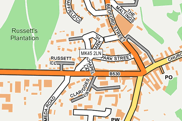MK45 2LN map - OS OpenMap – Local (Ordnance Survey) MK45 2LN map - OS OpenMap – Local (Ordnance Survey)