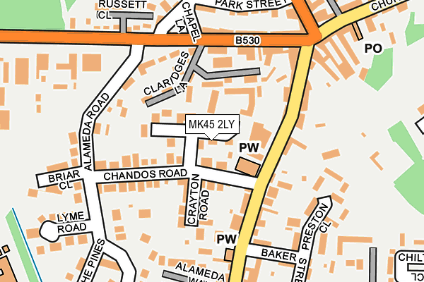 MK45 2LY map - OS OpenMap – Local (Ordnance Survey) MK45 2LY map - OS OpenMap – Local (Ordnance Survey)