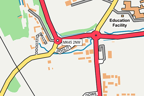 MK45 2NW map - OS OpenMap – Local (Ordnance Survey) MK45 2NW map - OS OpenMap – Local (Ordnance Survey)