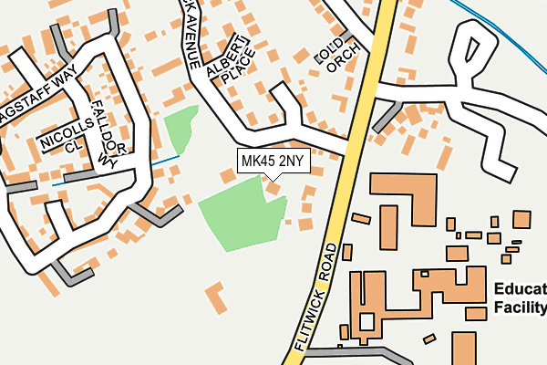 MK45 2NY map - OS OpenMap – Local (Ordnance Survey)