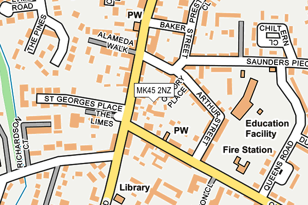 MK45 2NZ map - OS OpenMap – Local (Ordnance Survey) MK45 2NZ map - OS OpenMap – Local (Ordnance Survey)