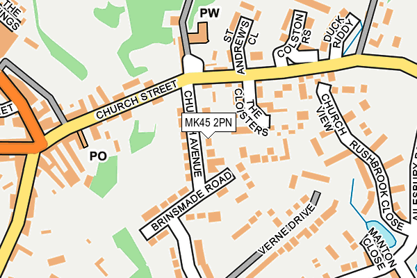 MK45 2PN map - OS OpenMap – Local (Ordnance Survey) MK45 2PN map - OS OpenMap – Local (Ordnance Survey)