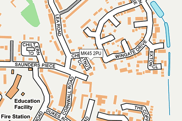 MK45 2PU map - OS OpenMap – Local (Ordnance Survey)