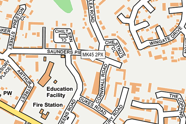 MK45 2PX map - OS OpenMap – Local (Ordnance Survey) MK45 2PX map - OS OpenMap – Local (Ordnance Survey)