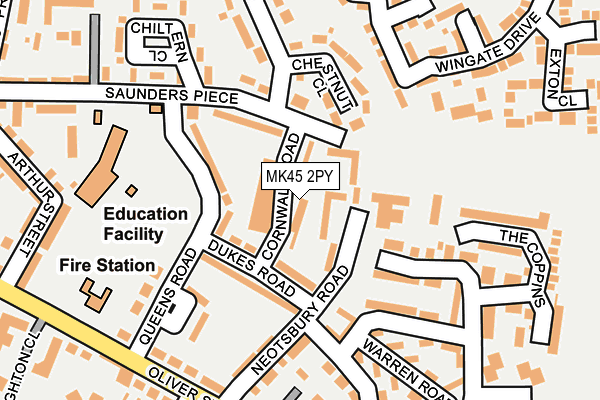 MK45 2PY map - OS OpenMap – Local (Ordnance Survey) MK45 2PY map - OS OpenMap – Local (Ordnance Survey)