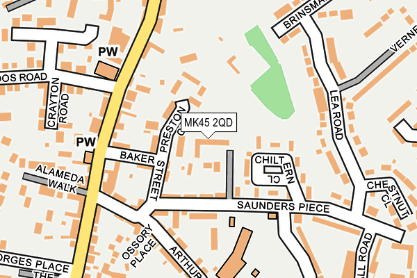 MK45 2QD map - OS OpenMap – Local (Ordnance Survey) MK45 2QD map - OS OpenMap – Local (Ordnance Survey)