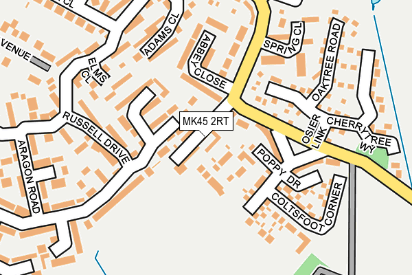 MK45 2RT map - OS OpenMap – Local (Ordnance Survey) MK45 2RT map - OS OpenMap – Local (Ordnance Survey)