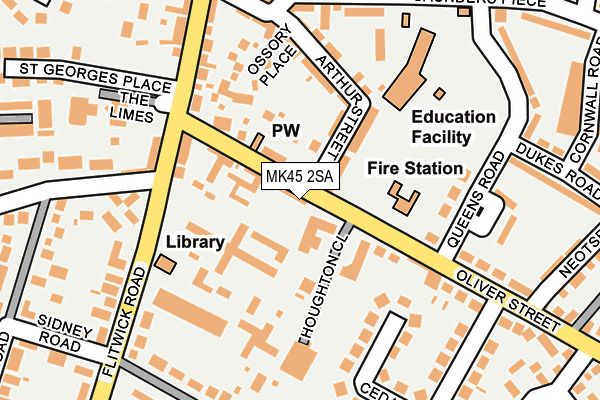 MK45 2SA map - OS OpenMap – Local (Ordnance Survey) MK45 2SA map - OS OpenMap – Local (Ordnance Survey)