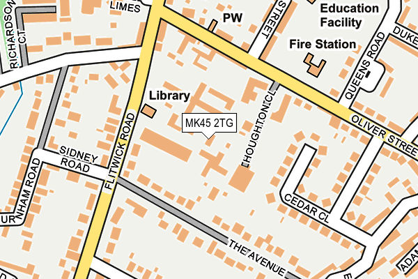 MK45 2TG map - OS OpenMap – Local (Ordnance Survey) MK45 2TG map - OS OpenMap – Local (Ordnance Survey)