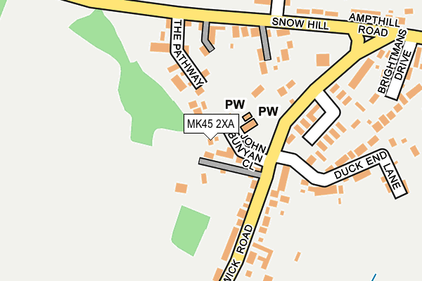 MK45 2XA map - OS OpenMap – Local (Ordnance Survey) MK45 2XA map - OS OpenMap – Local (Ordnance Survey)