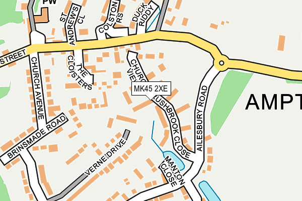 MK45 2XE map - OS OpenMap – Local (Ordnance Survey) MK45 2XE map - OS OpenMap – Local (Ordnance Survey)