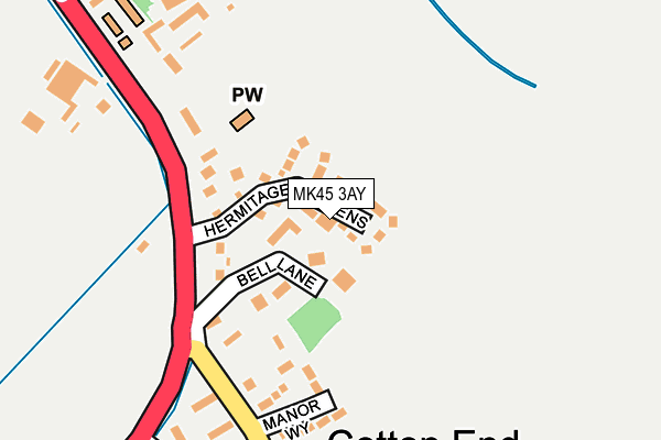 MK45 3AY map - OS OpenMap – Local (Ordnance Survey)