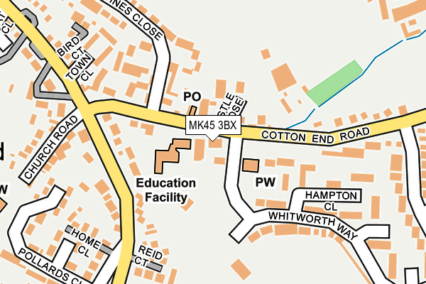 MK45 3BX map - OS OpenMap – Local (Ordnance Survey) MK45 3BX map - OS OpenMap – Local (Ordnance Survey)