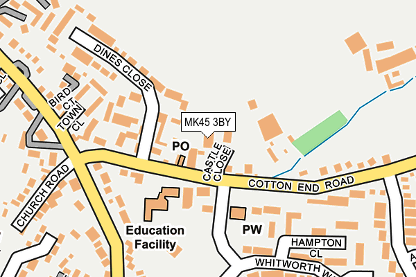 MK45 3BY map - OS OpenMap – Local (Ordnance Survey)