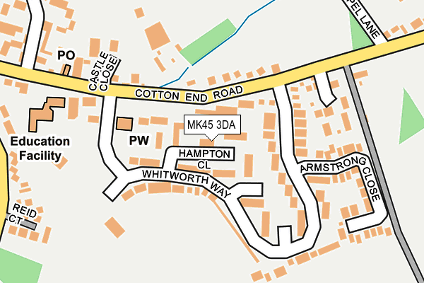 MK45 3DA map - OS OpenMap – Local (Ordnance Survey)
