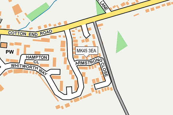 MK45 3EA map - OS OpenMap – Local (Ordnance Survey) MK45 3EA map - OS OpenMap – Local (Ordnance Survey)