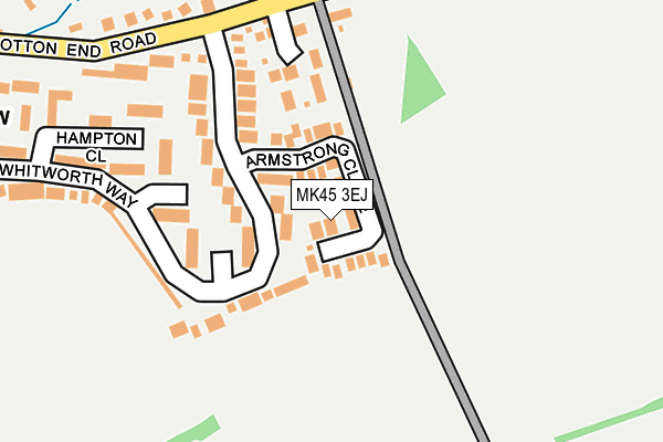 MK45 3EJ map - OS OpenMap – Local (Ordnance Survey) MK45 3EJ map - OS OpenMap – Local (Ordnance Survey)