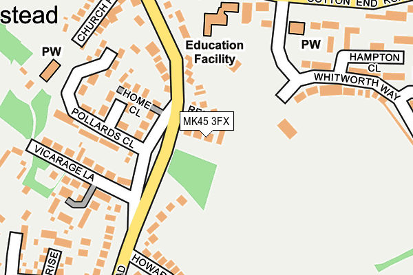 MK45 3FX map - OS OpenMap – Local (Ordnance Survey) MK45 3FX map - OS OpenMap – Local (Ordnance Survey)