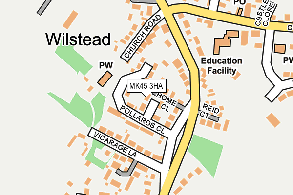 MK45 3HA map - OS OpenMap – Local (Ordnance Survey) MK45 3HA map - OS OpenMap – Local (Ordnance Survey)