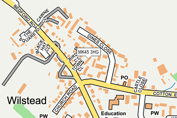 MK45 3HG map - OS OpenMap – Local (Ordnance Survey)