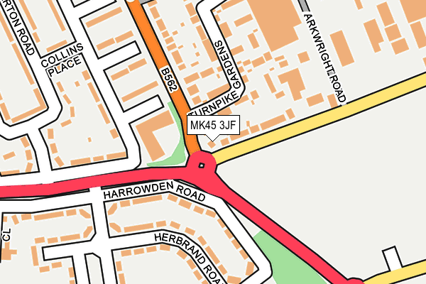 MK45 3JF map - OS OpenMap – Local (Ordnance Survey) MK45 3JF map - OS OpenMap – Local (Ordnance Survey)
