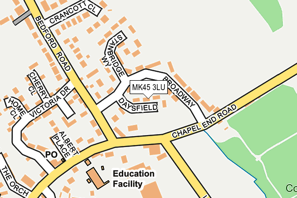 MK45 3LU map - OS OpenMap – Local (Ordnance Survey) MK45 3LU map - OS OpenMap – Local (Ordnance Survey)