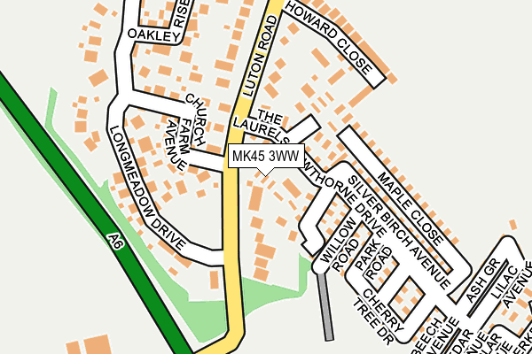 MK45 3WW map - OS OpenMap – Local (Ordnance Survey) MK45 3WW map - OS OpenMap – Local (Ordnance Survey)