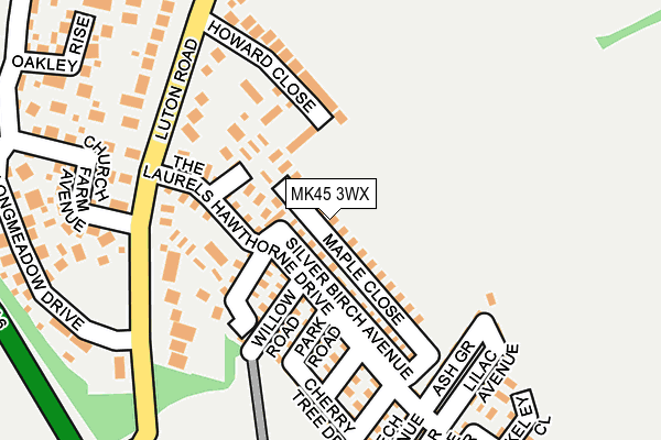 MK45 3WX map - OS OpenMap – Local (Ordnance Survey) MK45 3WX map - OS OpenMap – Local (Ordnance Survey)