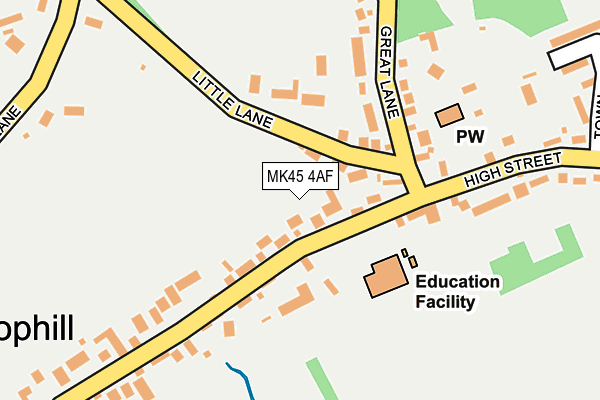 MK45 4AF map - OS OpenMap – Local (Ordnance Survey) MK45 4AF map - OS OpenMap – Local (Ordnance Survey)
