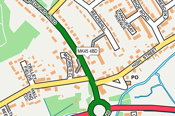 MK45 4BD map - OS OpenMap – Local (Ordnance Survey) MK45 4BD map - OS OpenMap – Local (Ordnance Survey)