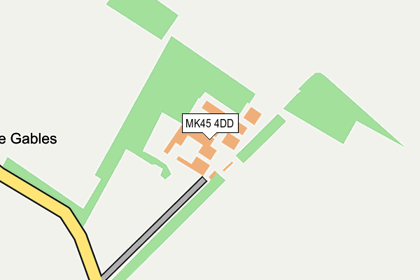 MK45 4DD map - OS OpenMap – Local (Ordnance Survey)