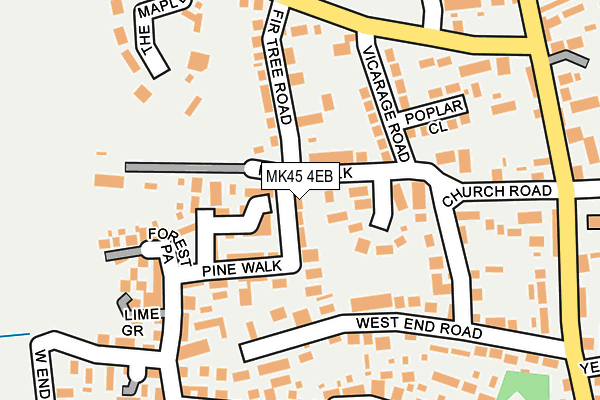 MK45 4EB map - OS OpenMap – Local (Ordnance Survey) MK45 4EB map - OS OpenMap – Local (Ordnance Survey)