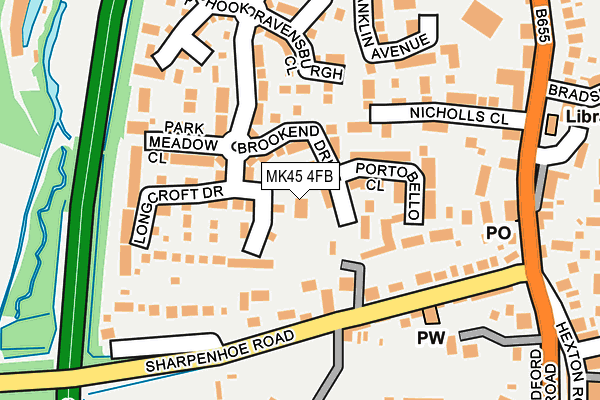 MK45 4FB map - OS OpenMap – Local (Ordnance Survey) MK45 4FB map - OS OpenMap – Local (Ordnance Survey)