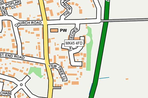 MK45 4FD map - OS OpenMap – Local (Ordnance Survey) MK45 4FD map - OS OpenMap – Local (Ordnance Survey)