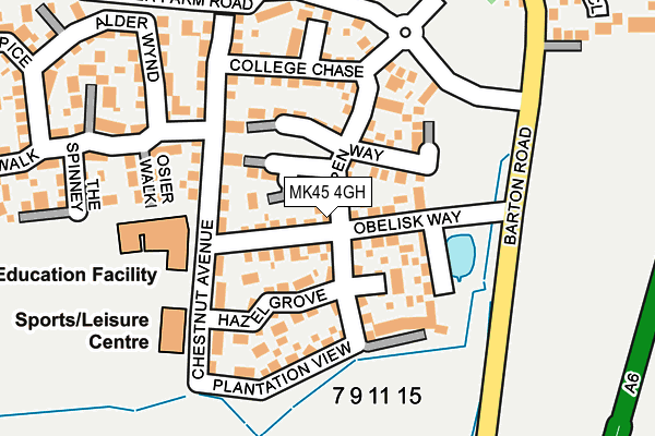 MK45 4GH map - OS OpenMap – Local (Ordnance Survey)