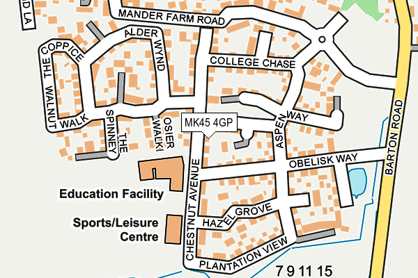 MK45 4GP map - OS OpenMap – Local (Ordnance Survey)