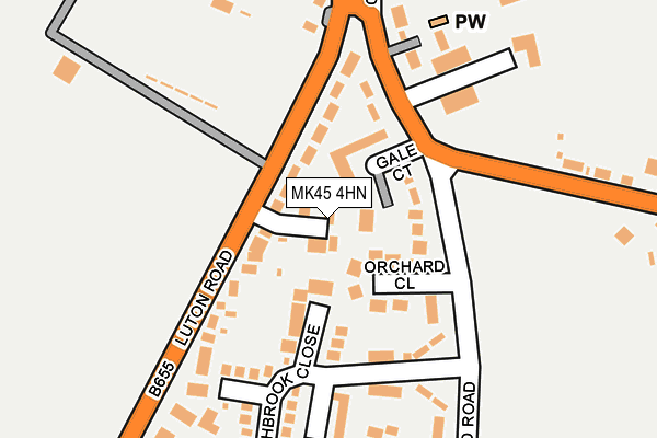 MK45 4HN map - OS OpenMap – Local (Ordnance Survey) MK45 4HN map - OS OpenMap – Local (Ordnance Survey)