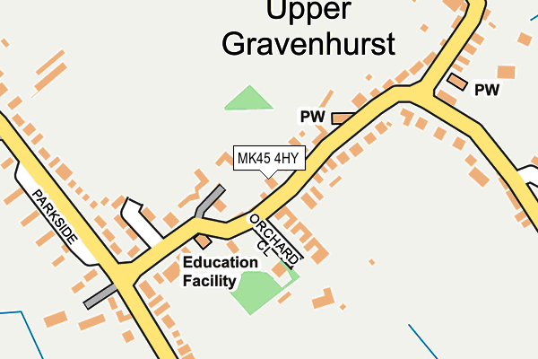 MK45 4HY map - OS OpenMap – Local (Ordnance Survey) MK45 4HY map - OS OpenMap – Local (Ordnance Survey)