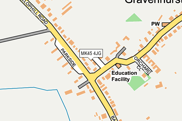 MK45 4JG map - OS OpenMap – Local (Ordnance Survey) MK45 4JG map - OS OpenMap – Local (Ordnance Survey)