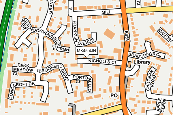 MK45 4JN map - OS OpenMap – Local (Ordnance Survey) MK45 4JN map - OS OpenMap – Local (Ordnance Survey)