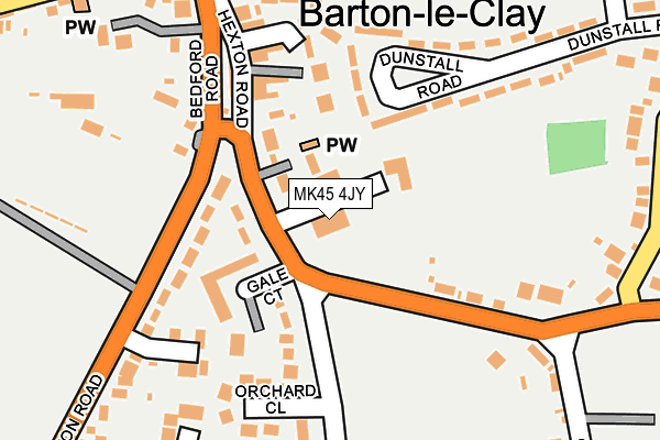 MK45 4JY map - OS OpenMap – Local (Ordnance Survey) MK45 4JY map - OS OpenMap – Local (Ordnance Survey)