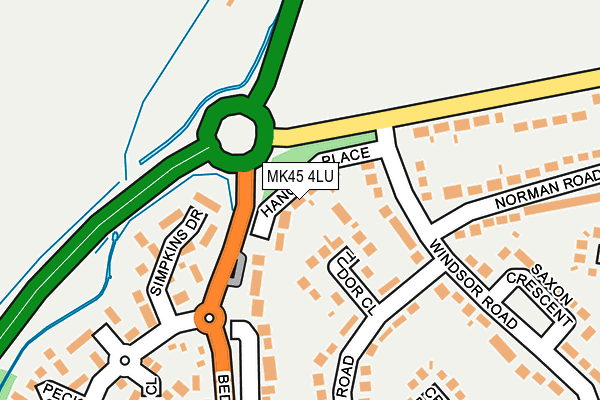 MK45 4LU map - OS OpenMap – Local (Ordnance Survey) MK45 4LU map - OS OpenMap – Local (Ordnance Survey)