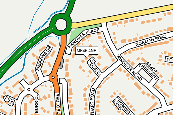 MK45 4NE map - OS OpenMap – Local (Ordnance Survey) MK45 4NE map - OS OpenMap – Local (Ordnance Survey)