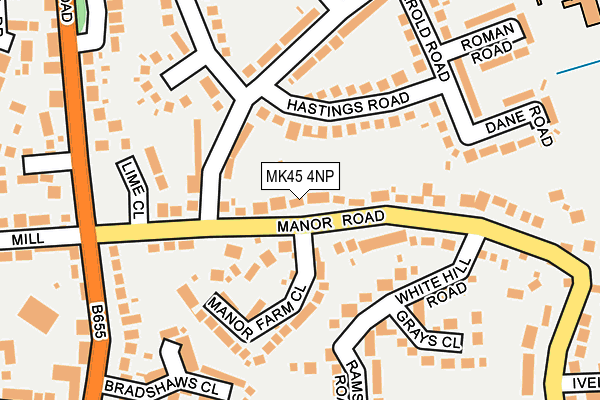 MK45 4NP map - OS OpenMap – Local (Ordnance Survey) MK45 4NP map - OS OpenMap – Local (Ordnance Survey)