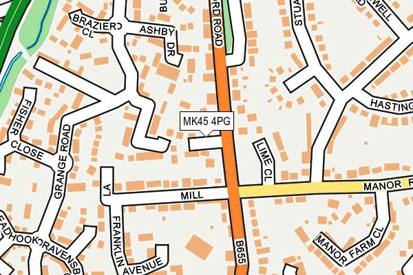 MK45 4PG map - OS OpenMap – Local (Ordnance Survey) MK45 4PG map - OS OpenMap – Local (Ordnance Survey)