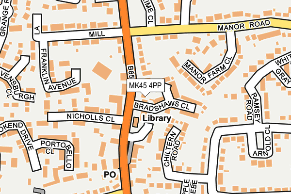 MK45 4PP map - OS OpenMap – Local (Ordnance Survey) MK45 4PP map - OS OpenMap – Local (Ordnance Survey)
