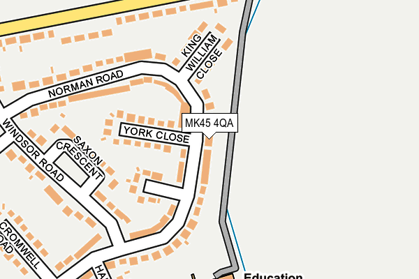 MK45 4QA map - OS OpenMap – Local (Ordnance Survey) MK45 4QA map - OS OpenMap – Local (Ordnance Survey)