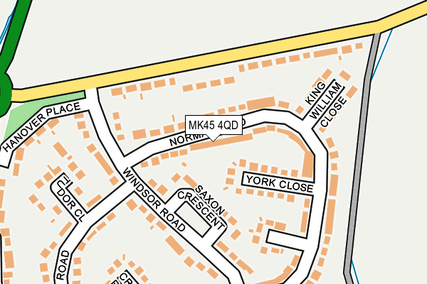 MK45 4QD map - OS OpenMap – Local (Ordnance Survey) MK45 4QD map - OS OpenMap – Local (Ordnance Survey)