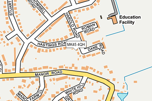 MK45 4QH map - OS OpenMap – Local (Ordnance Survey) MK45 4QH map - OS OpenMap – Local (Ordnance Survey)